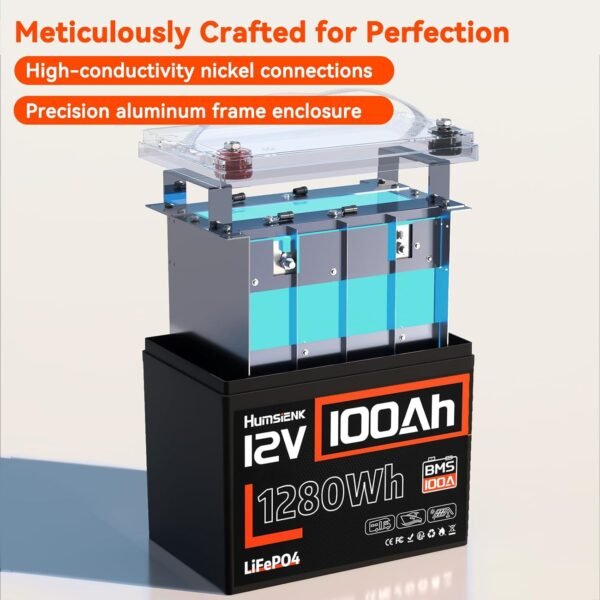 Batería de litio de 12 V 100 Ah LiFePO4 - Imagen 5