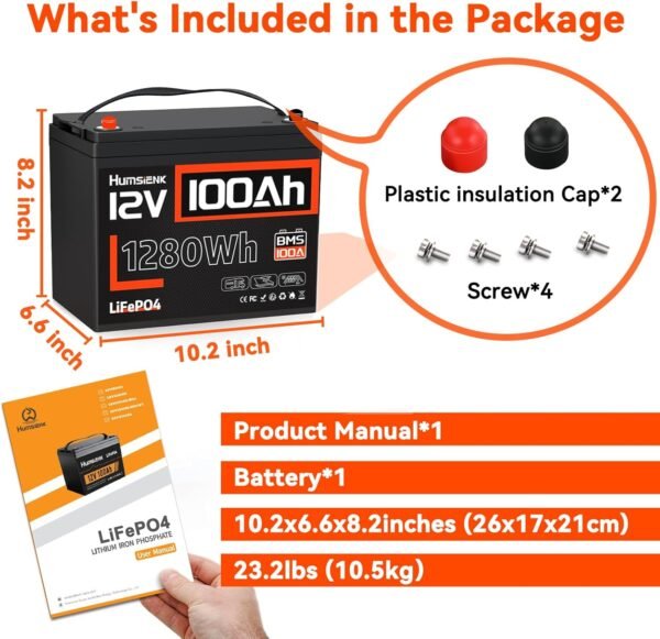 Batería de litio de 12 V 100 Ah LiFePO4 - Imagen 6